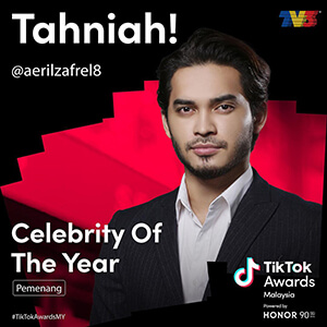 Aeril Zafrel Menang Anugerah Tiktok Shop Creator of The Year